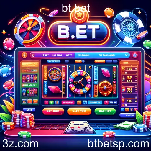 Imagem promocional da bt.bet mostrando a plataforma e suas vantagens